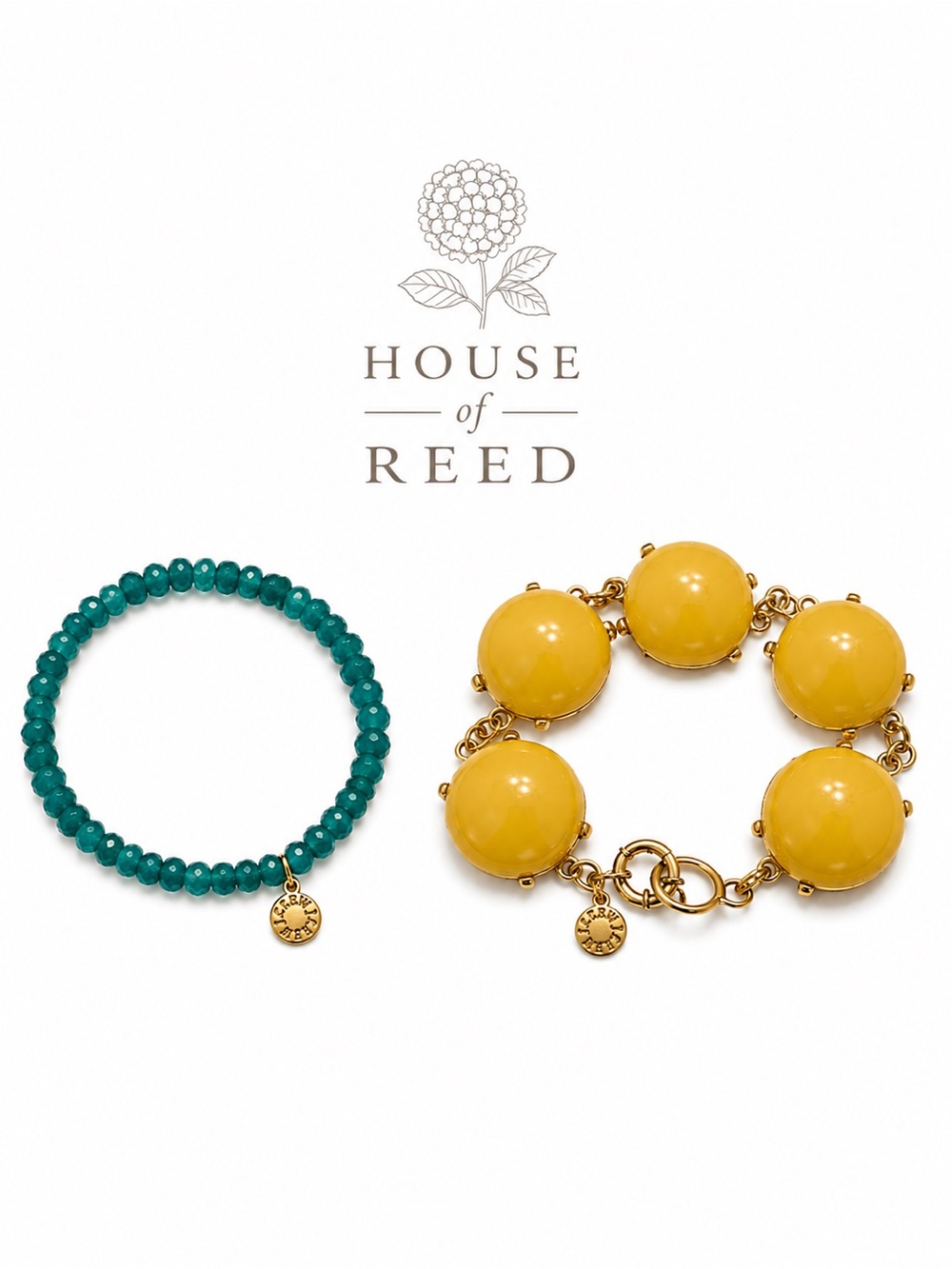 J.Crew Bracelet Bundle Yellow Resin Statement Bracelet Aqua Beaded Bracelet